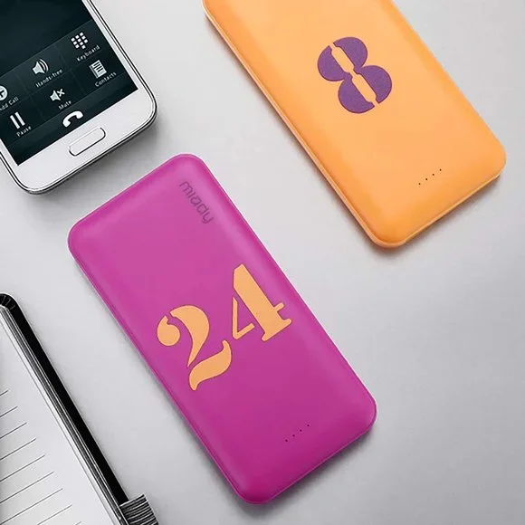 2-Pack Miady 10000mAh Dual USB Portable Charger, Fast Charging Power Bank